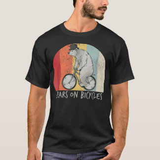Fietscyclist voor fietsen met Beer-bike-fietsen T-shirt