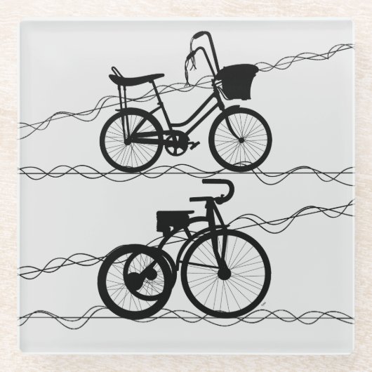 Fietscyclus 2-glas Onderzetter (Voorkant)