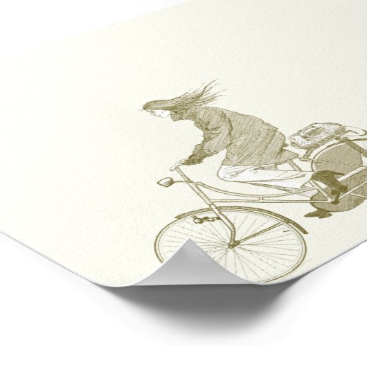 Fietscyclus 7 x5 met Dinosaur Poster (Hoek)