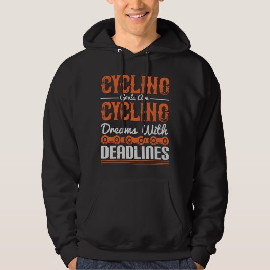 Fietscyclus - Dromen met deadlines fietsen Hoodie (Voorkant)