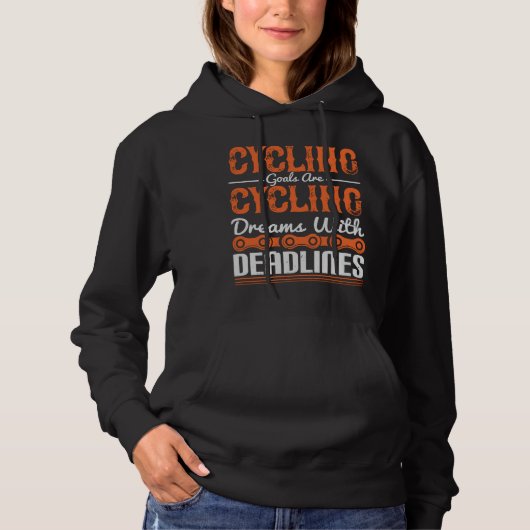Fietscyclus - Dromen met deadlines fietsen Hoodie (Voorkant)