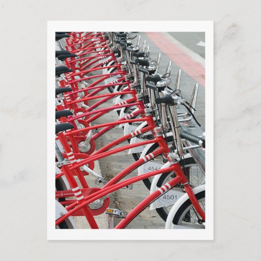 Fietscyclus fietsen Barcelona Spanje Briefkaart (Voorkant)