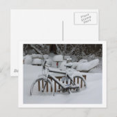 Fietscyclus fietsen die wachten op lente briefkaart (Voorkant / Achterkant)