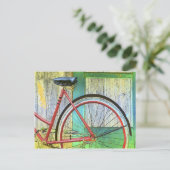 Fietscyclus fietsen oude vorm briefkaart (Staand voorkant)