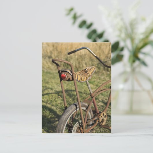 Fietscyclus fietsen van banaancruiser briefkaart (Staand voorkant)