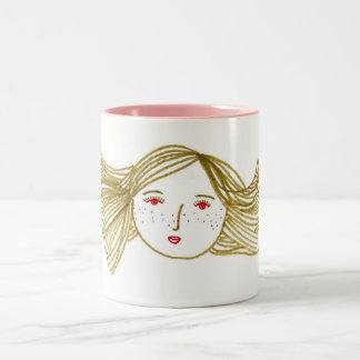 Fietscyclus geblazen tweekleurige koffiemok