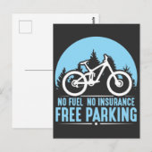 Fietscyclus Geen brandstof Geen verzekering en gra Briefkaart (Voorkant / Achterkant)