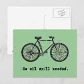 Fietscyclus Geen olielekken benodigd T-shirts en M Briefkaart (Voorkant / Achterkant)