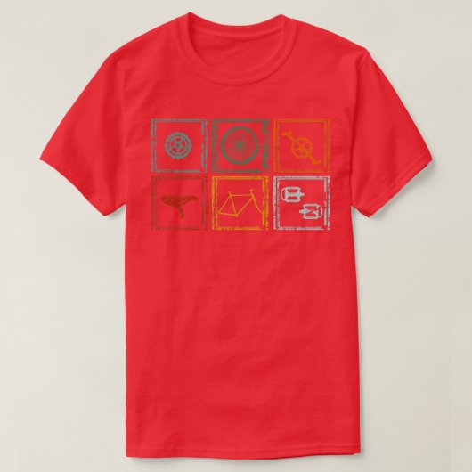 Fietscyclus met oprolmechanisme t-shirt (Design voorkant)