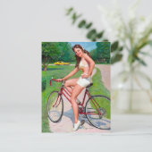 Fietscyclus omhoog briefkaart (Staand voorkant)