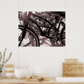 Fietscyclus - Warm Tone B&W Poster (Keuken)