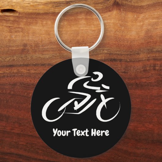Fietscylist aangepaste Sleutelhanger (Voorkant)