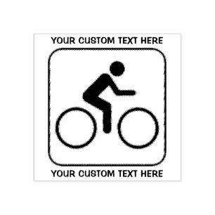 Fietscylist Logo-pictogram Aangepaste rubberen ste Rubberstempel