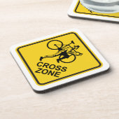 Fietscylockruis Road Sign Drankjes Onderzetter (Linkerzijde)