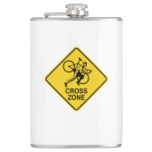 Fietscylockruis Road Sign Heupfles (Voorkant)