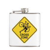 Fietscylockruis Road Sign Heupfles (Voorkant)