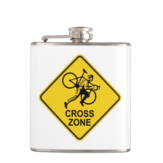 Fietscylockruis Road Sign Heupfles (Voorkant)