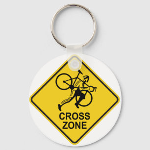 Fietscylockruis Road Sign Sleutelhanger