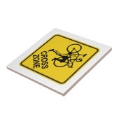 Fietscylockruis Road Sign Tegeltje (Zijkant)