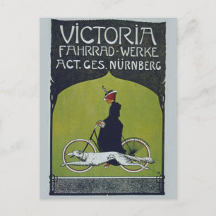  fietsdame en hond feestdagenkaart