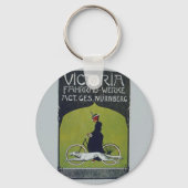 fietsdame en hond sleutelhanger (Voorkant)