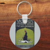 fietsdame en hond sleutelhanger (Voorkant)