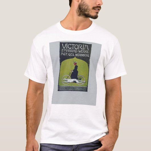fietsdame en hond t-shirt (Voorkant)