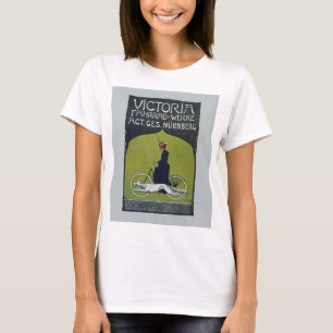fietsdame en hond t-shirt