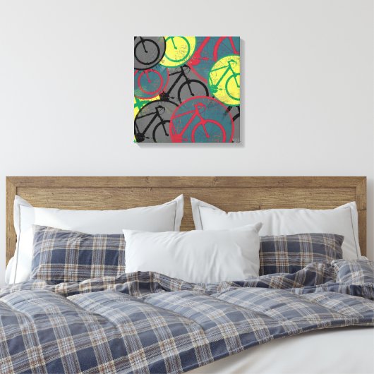 fietsdecor canvas afdruk (Insitu (Slaapkamer))