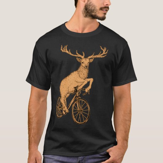 Fietsdeer T-shirt (Voorkant)