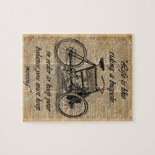  fietsdictionary Art Bicycle Quote Legpuzzel (Horizontaal)