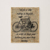  fietsdictionary Art Bicycle Quote Legpuzzel (Verticaal)