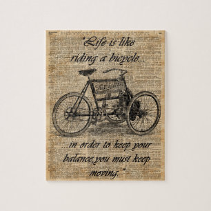 fietsdictionary Art Bicycle Quote Legpuzzel