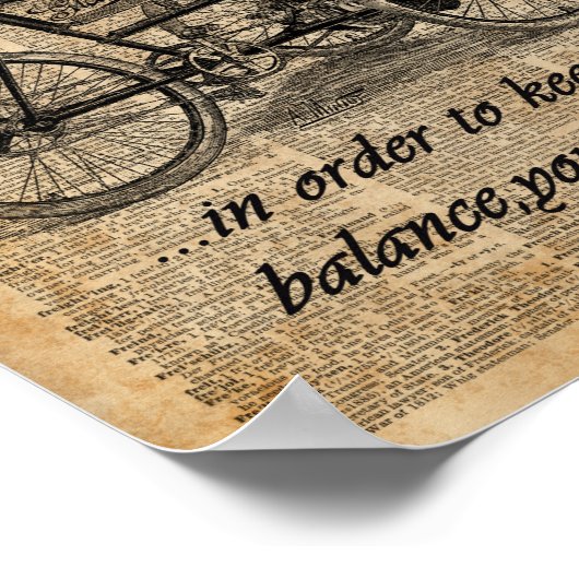  fietsdictionary Art Bicycle Quote Poster (Hoek)