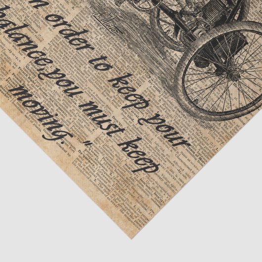  fietsdictionary Art Bicycle Quote Tissuepapier (Detail)