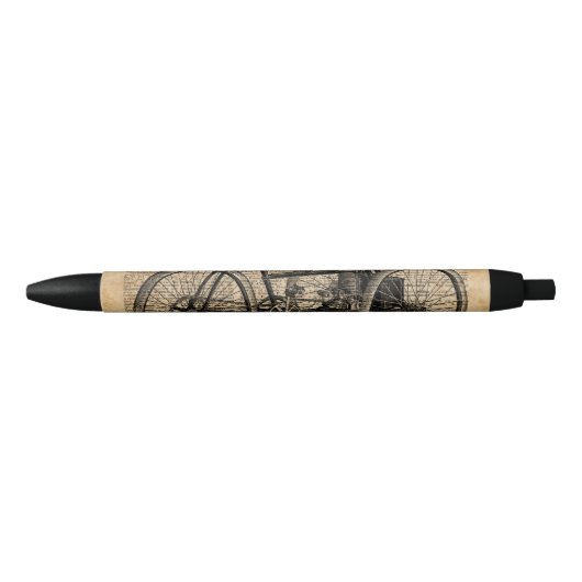 fietsdictionary Art Bicycle Quote Zwarte Inkt Pen (Voorkant)