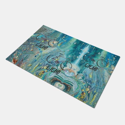 Fietsdoormat tapijt deurmat (Schuin)