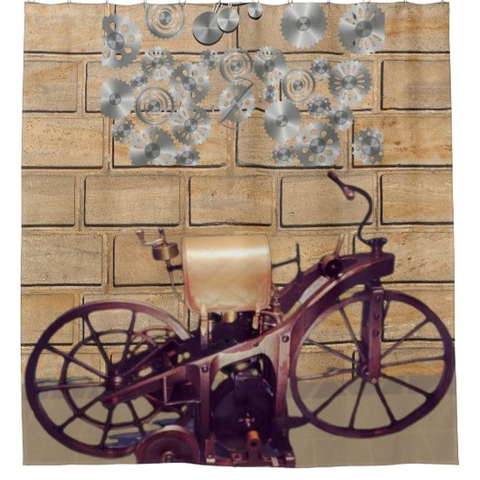 Fietsdouchegordijn Douchegordijn (Voorkant)