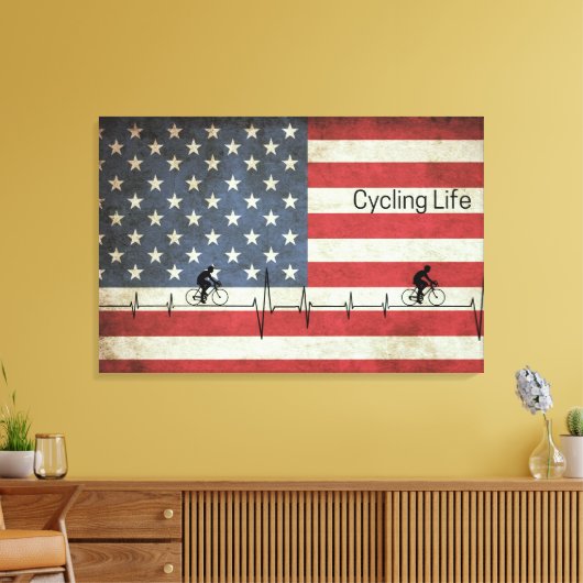 Fietsduur, banden en strips canvas afdruk (Insitu (Woonkamer))