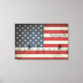 Fietsduur, banden en strips canvas afdruk