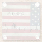 Fietsduur, banden en strips glazen onderzetter (Achterkant)