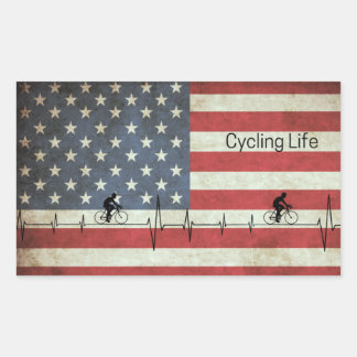 Fietsduur, banden en strips rechthoekige sticker