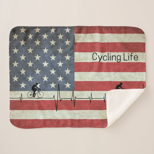 Fietsduur, banden en strips sherpa deken (Voorkant (horizontaal))