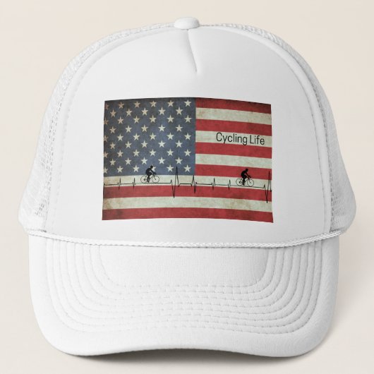 Fietsduur, banden en strips trucker pet (Voorkant)
