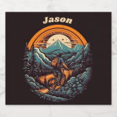 Fietsduur, retro aanpasbaar bier etiket (Enkel label)