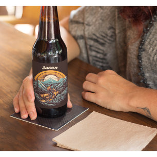 Fietsduur, retro aanpasbaar bier etiket