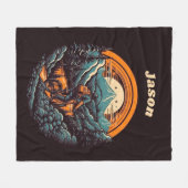 Fietsduur, retro aanpasbaar fleece deken (Voorkant (Horizontaal))