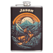 Fietsduur, retro aanpasbaar heupfles (Voorkant)