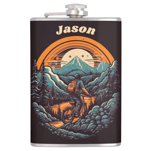 Fietsduur, retro aanpasbaar heupfles (Voorkant)