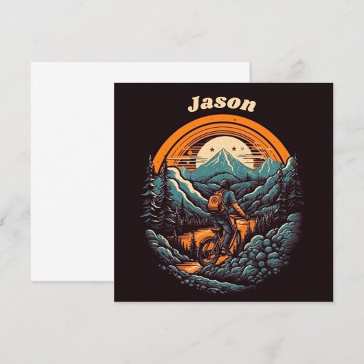 Fietsduur, retro aanpasbaar kaart (Voorkant / Achterkant)